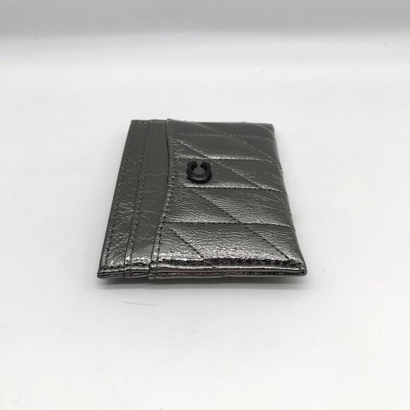 Coach Gun Metal Quilted Pillow Leather Essential  Card Case - Picture 3 of 10
